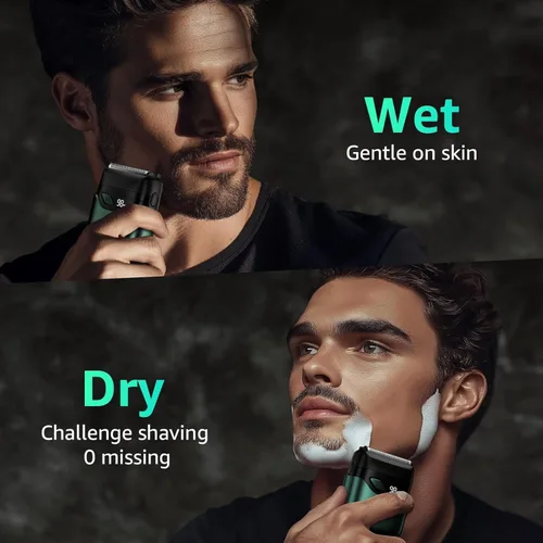 Vista 7 de Mbzoey Afeitadoras eléctricas de lámina para hombres: IPX7 resistente al