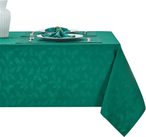 Vista 20 de Mantel redondo de poliéster resistente al agua y las manchas, lavable, mantel de tela para mesa de cocina y comedor