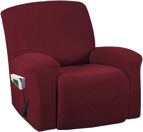 Vista 9 de Funda para silla reclinable, mezcla de poliéster, suave, para sofá, fundas protectoras elásticas con parte inferior elástica, tela tejida jacquard