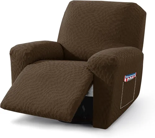 Vista 21 de ZNSAYOTX 2026 Funda elástica para sillón reclinable de 3 piezas (61 cm-94 cm) Fundas súper suaves para silla reclinable con bolsillo grande y lazos