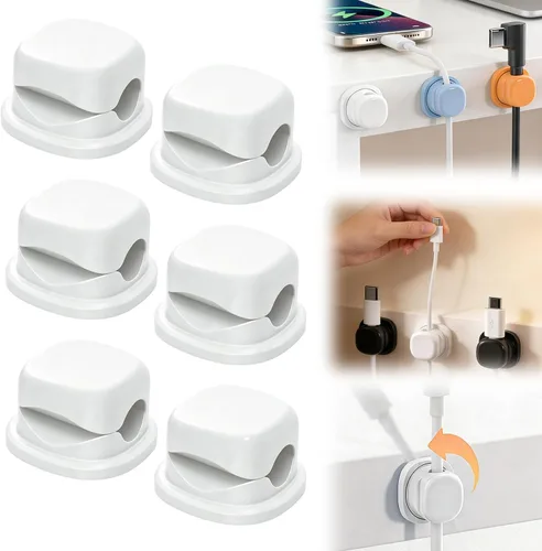 Vista 8 de Soporte organizador de cables,Gestor de cables de escritorio Mezcla (6 unidades)