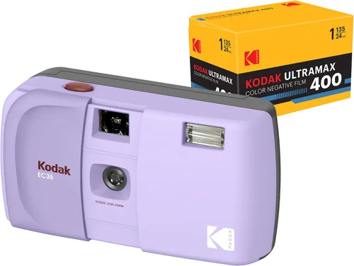 Vista 24 de KODAK EC35 - Cámara de película de 1.378 in, reutilizable, sin enfoque, flash integrado, cubierta deslizante, apto para principiantes