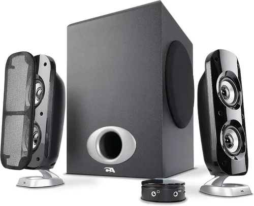Vista 8 de Cyber Acoustics CA-3610 Sistema de altavoces multimedia 2.1 con subwoofer, altavoces de computadora perfectos para PC o Mac, ideal para música