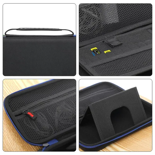 Vista 20 de Rog Ally Handheld Case, EVA Waterproof Hard Shell Protective Travel Case with Inner Transformable Game Console Stand, Flannel Soft Lining, Double