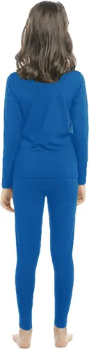 Vista 4 de Conjunto de ropa interior térmica para niñas con tejido polar térmico en parte superior e inferior