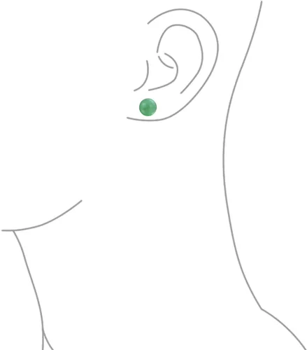 Vista 20 de Aretes grandes de plata de ley 925 con piedras preciosas naturales de 0.394 pulgadas para mujeres y adolescentes, variedad de piedras de nacimiento