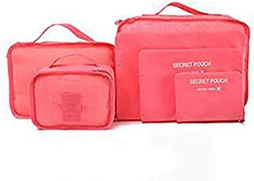 Vista 4 de King&Pig 6pcs Viaje Organizador Bolsas Impermeable Equipaje Ropa Acabado Bolsa (azul)