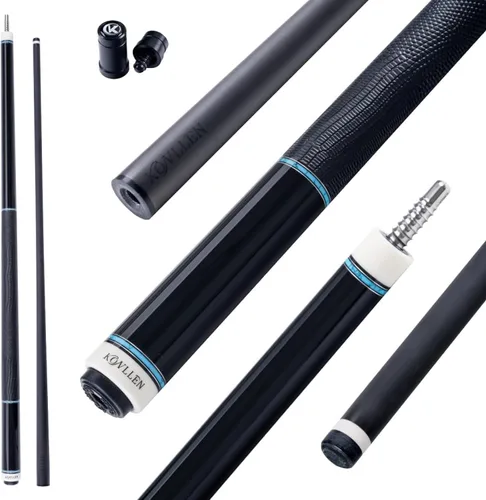 Vista 10 de KONLLEN 2.0 Carbon Fiber Pool Cue, Low Deflection, Pro Taper Shaft BK10-Negro