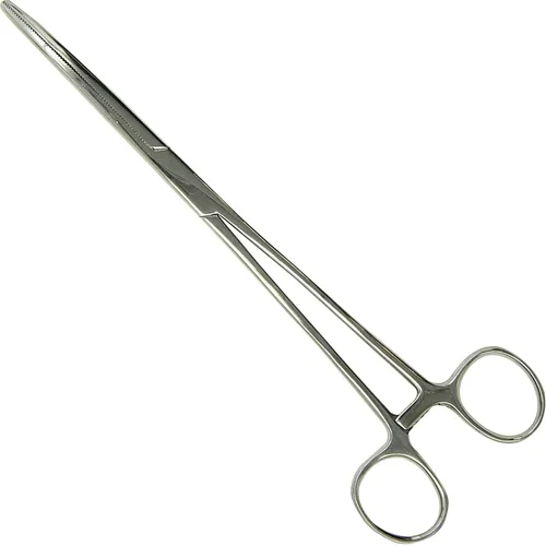 Vista 15 de Pinzas hemostáticas Kelly de precisión, pinzas de bloqueo, plateadas, acero inoxidable rectas y curvas (curvadas, 10,2 cm)
