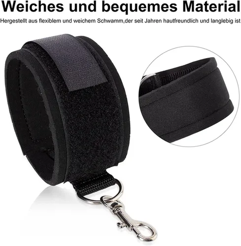 Vista 3 de Juego de restricciones de cama sexuales para parejas sexuales de restricciones sexuales, asistencia para la muñeca y el tobillo, kit para adultos
