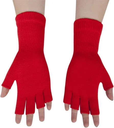 Vista 9 de Gravity Threads Guantes de invierno unisex para hombre y mujer, de punto elástico, sin dedos