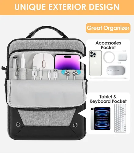 Vista 5 de MoKo Funda para tablet de 9 a 11 pulgadas, funda de transporte protetivo de 360° compatible con iPad 10th 10.9, iPad Air 5/4th 10.9, iPad 9/8th Gris