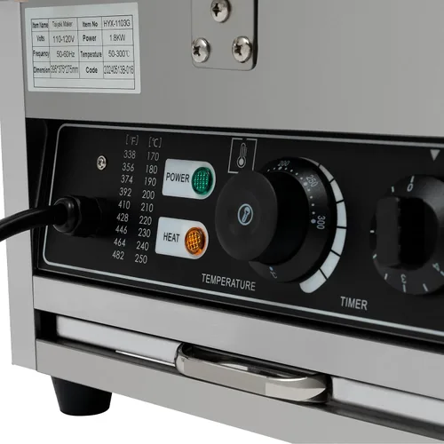 Vista 8 de Máquina para hacer gofres, 12 cavidades en forma de pez, para aperitivos y postres saludables, máquina de panqueques antiadherente de doble cara