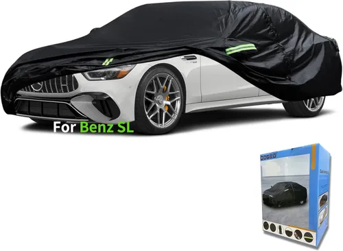 Vista 32 de Ajuste personalizado para funda de auto Mercedes-Benz, impermeable para todo tipo de clima, protección UV, resistente al viento, para exteriores