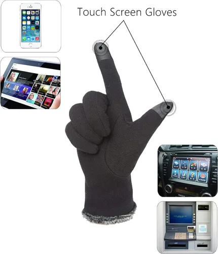 Vista 3 de Dimore Winter Gloves for Women with Touch Screen Fingers Warm Thick Texting