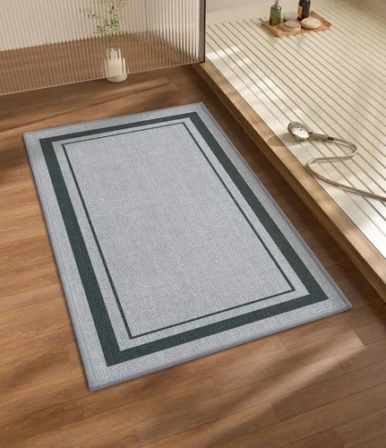 Vista 66 de chakme Juego de 2 alfombras de baño ultrafinas, absorbentes, antideslizantes, lavables a máquina, color beige oscuro, 17 x 24 pulgadas + tapete