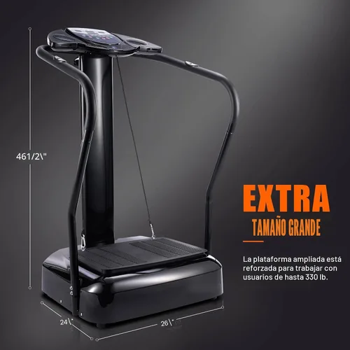 Vista 3 de Plataforma vibratoria de cuerpo entero Pinty 2000 W con reproductor de mp3 (Negro).