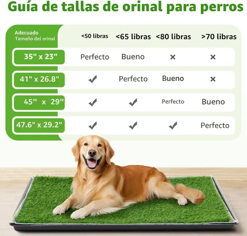 Vista 6 de LOOBANI - Almohadilla de césped grande para perros con bandeja - Caja de arena para perros de 35x23 pulgadas con 2 parches de césped artificial + 2