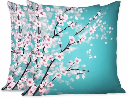 Vista 22 de Juego de 2 almohadas decorativas cuadradas con diseño de pato y pato verde para nadar en el lago para sofá y cama, para mujeres, hombres, niños