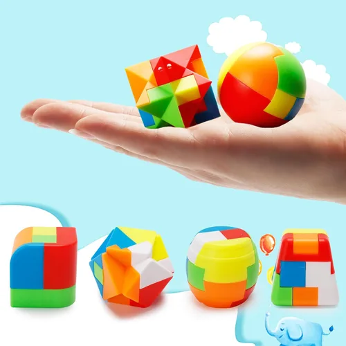 Vista 2 de Bbiamsleep Juego de rompecabezas de plástico original en 3D, juego de rompecabezas de bola mágica, rompecabezas de inteligencia para niños y niñas