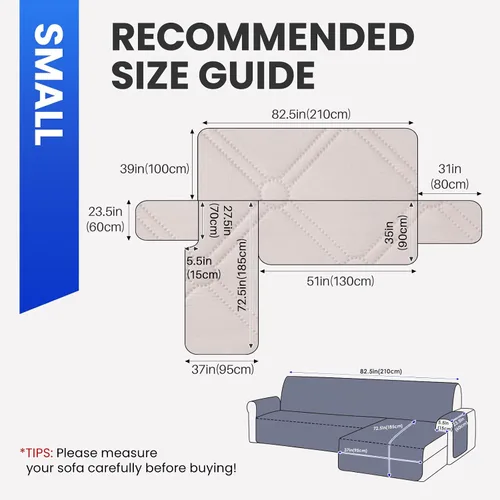 Vista 2 de XINEAGE Fundas 100% impermeables para sofá modular en forma de L, reversible, lavable, con botones de chaise plum flower, protector de muebles