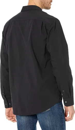 Vista 3 de Tienda Essentials - Camisa de popelina para hombre, de corte regular, manga larga e informal