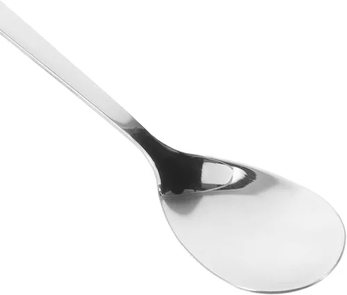 Vista 8 de BESPORTBLE 5 cucharas de metal para postre para helados, helados, café, espresso, cucharas agitadoras seguras y cómodas de sostener para ocasiones