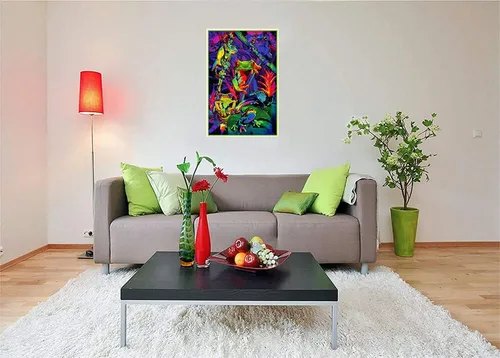 Vista 3 de Studio B Tree Frogs - Póster de luz negra no flocada, 24 x 36, 24 x 36