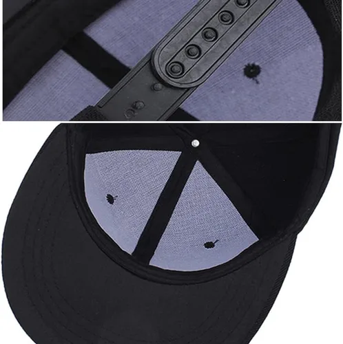 Vista 6 de Snap Backpack Hat for Men Skull Hat Snapback Hats Flat Bill Baseball Cap Adjustable Skeleton Hand Black
