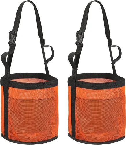 Vista 14 de Bolsa de alimentación para caballo, bozal de caballo con correa ajustable, malla de nailon, impermeable, bolsa para caballos de grano inferior Negro