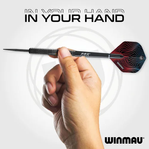 Vista 5 de WINMAU Solaris Pro Specialist - Juego de dardos con punta de acero de tungsteno con vuelos y ejes (tallos)