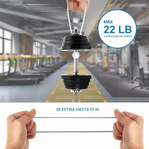 Vista 3 de Cuerdas elásticas de bola de 4 pulgadas, 50 unidades, de lona blanca, resistentes para camping, refugio, carga, pantalla de proyector, postes
