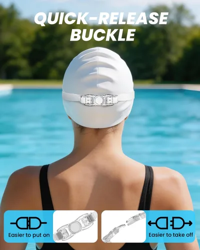Vista 6 de Paquete de 2 gafas de natación para adultos, hombres y mujeres, protección UV antivaho sin fugas, visión amplia de 180°, visión clara, gafas