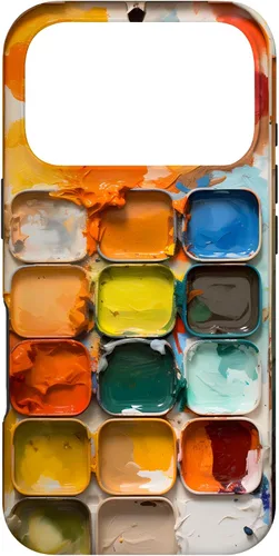 Vista 30 de Pinturas de acuarela y paleta de pintura, funda colorida para el iPhone 17