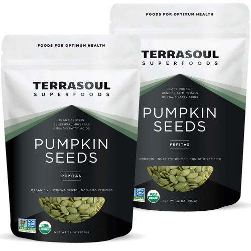 Vista 6 de Semillas de calabaza orgánica (pepitas) Terrasoul Superfoods