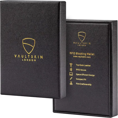 Vista 5 de Vaultskin MANHATTAN - Cartera plegable minimalista delgada y tarjetero de crédito con bloqueo RFID e ideal para bolsillo frontal