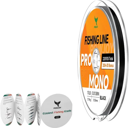 Vista 31 de Monofilament Fishing Line, Invisible Nylon Wire, Knot Guide Cards Transparente