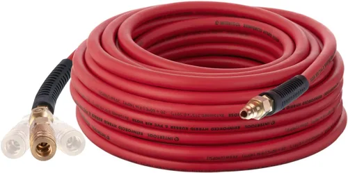 Vista 13 de INTERTOOL Manguera de compresor de aire 1/4-pulgada x 25 pies, ligera con acoplador rápido resistente y enchufe de servicio pesado - Resistente a