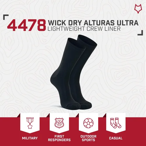 Vista 5 de FoxRiver mens unisex Wick Dry Auras Ultra-lightweight Liner Crew Socks
