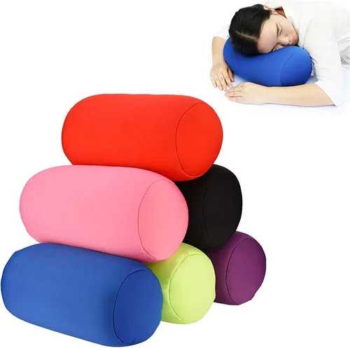 Vista 3 de ASkinds Almohada ortopédica de espuma viscoelástica para cuello cilíndrico redondo de microcuentas, 7 x 12 pulgadas