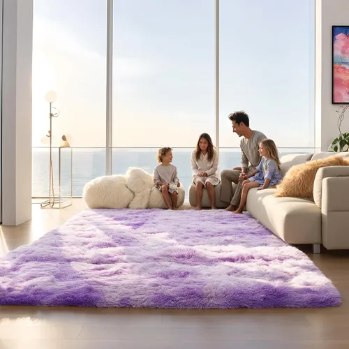 Vista 60 de Alfombras pequeñas de 2 x 3 pies, alfombra negra para dormitorio, alfombra moderna de pelo largo, alfombra pequeña, alfombra de noche esponjosa
