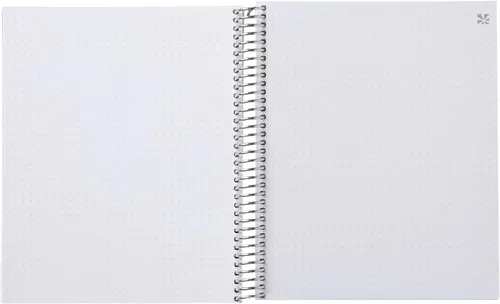 Vista 9 de Erin Condren 7x9 Floral Collage Coiled Notebook - dot grid, platinum coil
