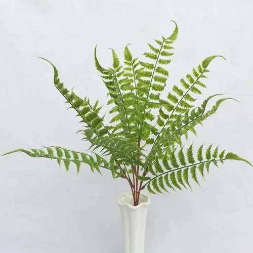 Vista 2 de ABOOFAN 6pcs Realistic Faux Fern Leaves Artificial Plant for Centerpieces Decor Greenery for Holiday Trees