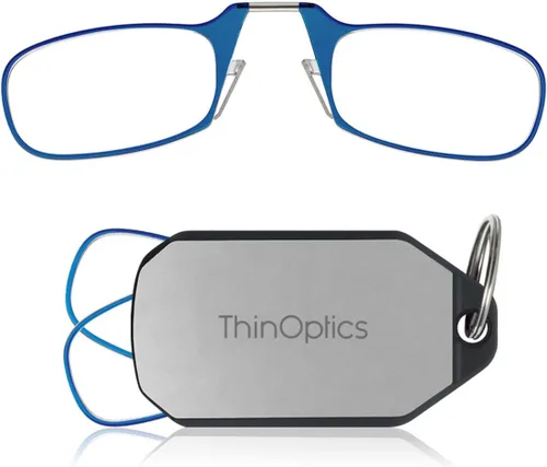 Vista 11 de Always With You by ThinOptics Classic Keychain Reading Glasses Funda negra/marcos negros