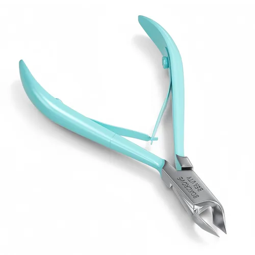 Vista 13 de Cortador de Cutículas Profesional de Acero Inoxidable Alicates de Cutículas con Cuchillas Afiladas y Doble Resorte Cortaúñas de Cutículas Negro Pack
