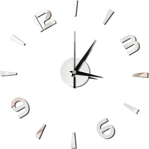 Vista 10 de IMIKEYA Reloj de pared sin marco, reloj de pared dorado, pegatinas de espejo, sin marco, reloj de pared, reloj acrílico, mural, hogar, reloj