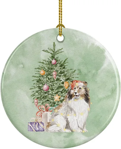 Vista 60 de Caroline's Treasures Bulldog, Bulldog inglés #2 y árbol de cerámica adorno colgante para árbol de Navidad, decoración colgante para el hogar