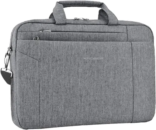 Vista 7 de Kroser - Bolso de hombro para portátil de 15,6 pulgadas, maletín bandolera para portátil, bolso de mano repelente al agua, para negocios, unisex