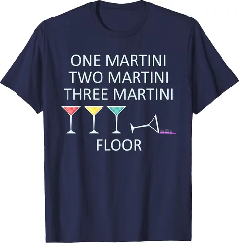Vista 4 de Funny Bartender One Two Three Martini Floor Cocktail T-Shirt Asphalt Grey
