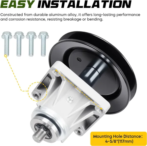 Vista 4 de Conjunto de husillo 618-0660 918-0660, apto para cortacésped MTD Cub Cadet LT1045 LT1046 i1046 LT2200, sustituye a 618-0625A 918-0625B 618-0625B